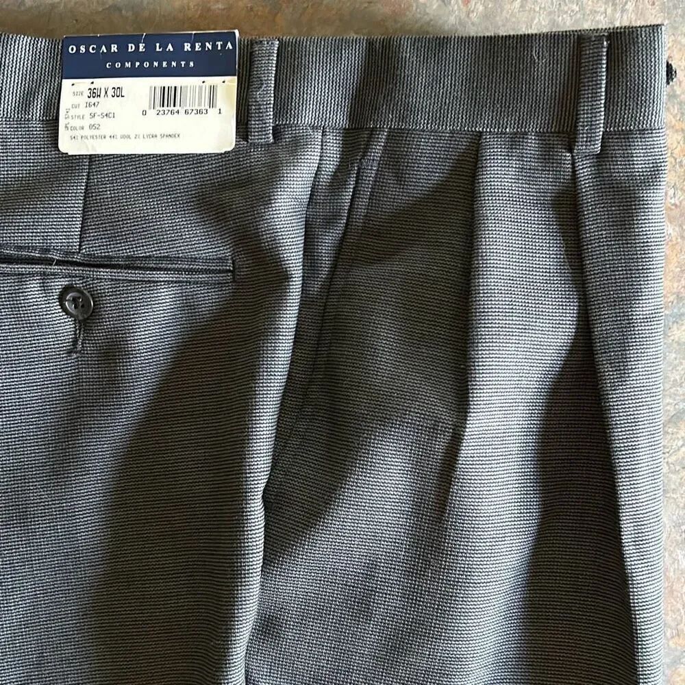 Oscar De La Renta 36x30 Wool Blend Dress Pants Comfort Stretch